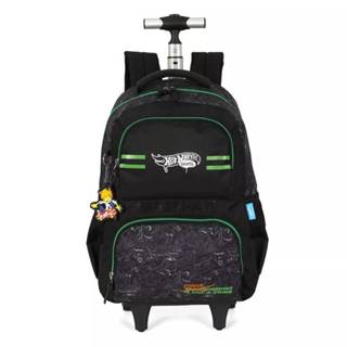 Mochila de Rodinha Hot Wheels Skate Verde Luxcel em Oferta na Shopee