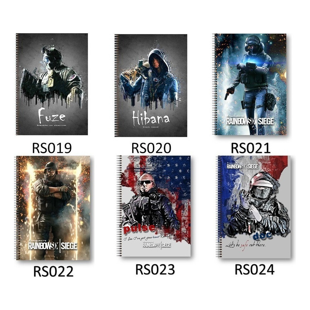Caderno De 20 Matérias Com 400 Folhas Rainbow Six