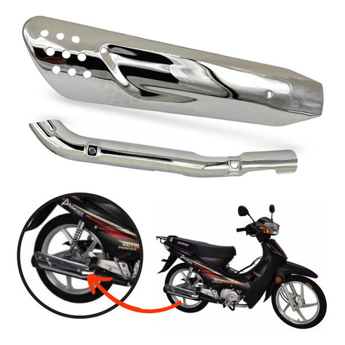 Protetor De Escapamento Shineray Phoenix Gold 50 2011 A 2019 em Oferta na Shopee
