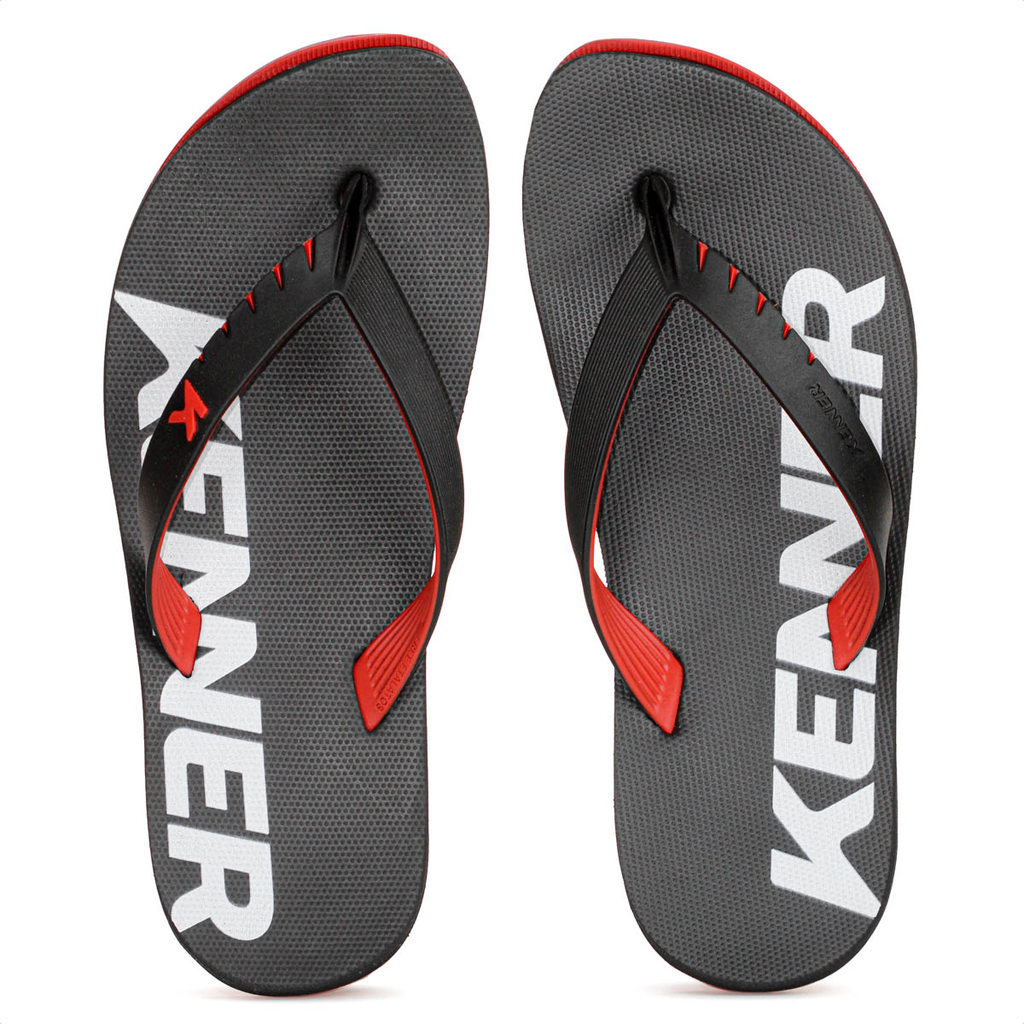 Chinelo Kenner Red Preto e Vermelho - Masculino em Oferta na Shopee