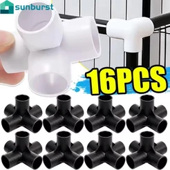 Conector De Encaixe De Tubo De PVC De 16/8/4 Unidades-Articulações De Plástico Tridimensionais De Três Vias E Quatro-Peç