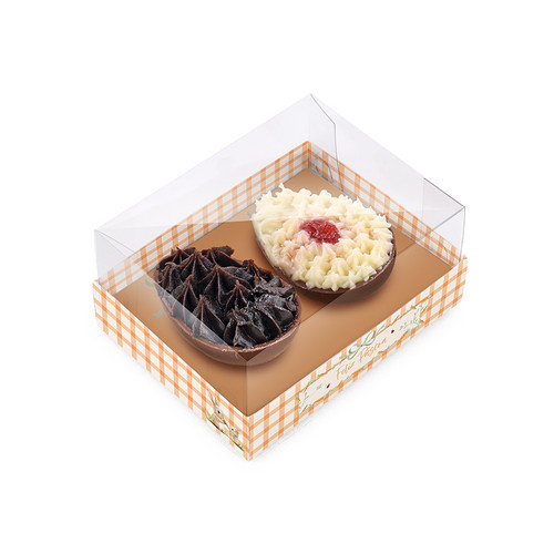 Caixa Para 2 Ovos de Colher Páscoa 50g Lovely Garden 6 Unidades