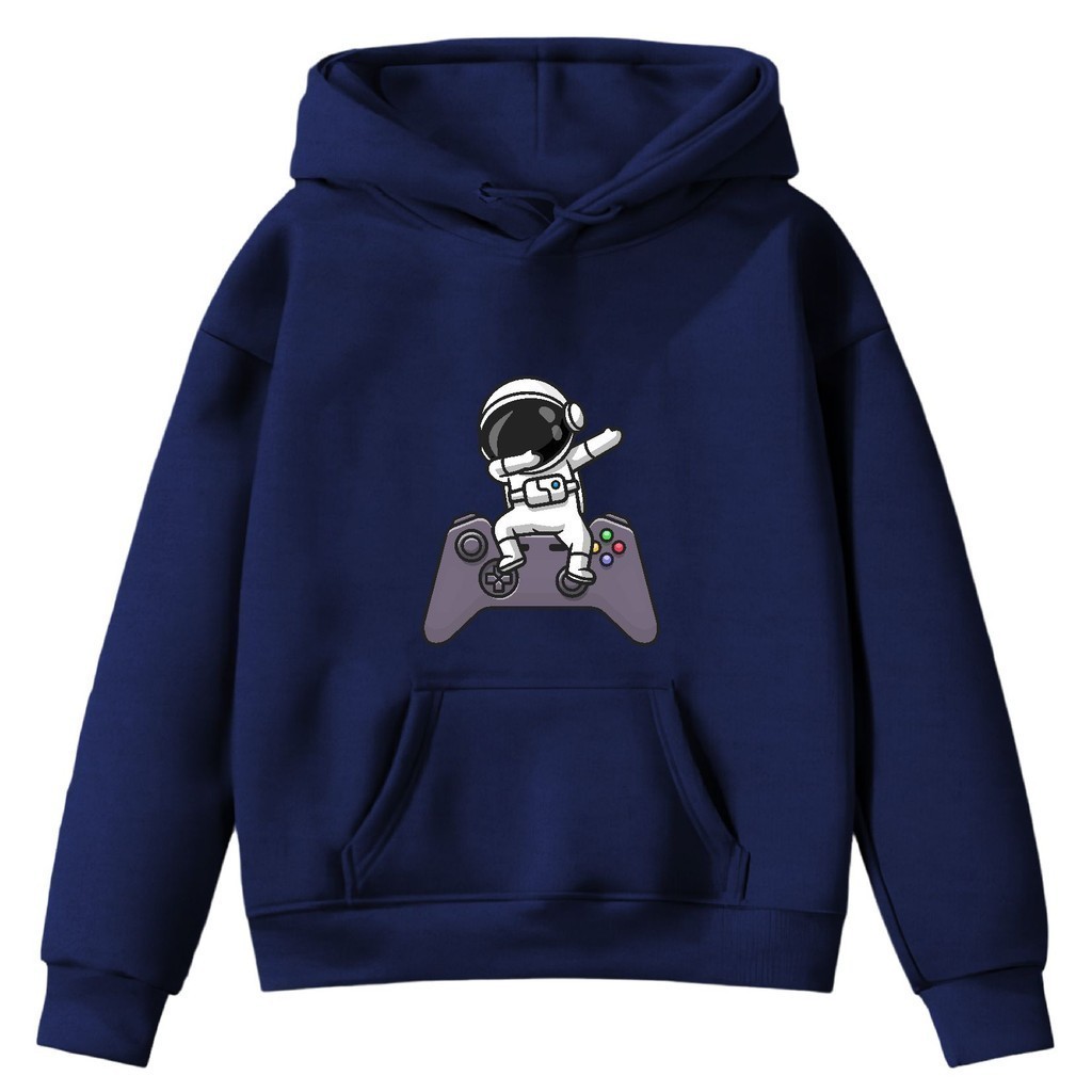 Blusa Moletom Flanelado Infantil Canguru Astronauta Game Controle Desenho Envio Imediato