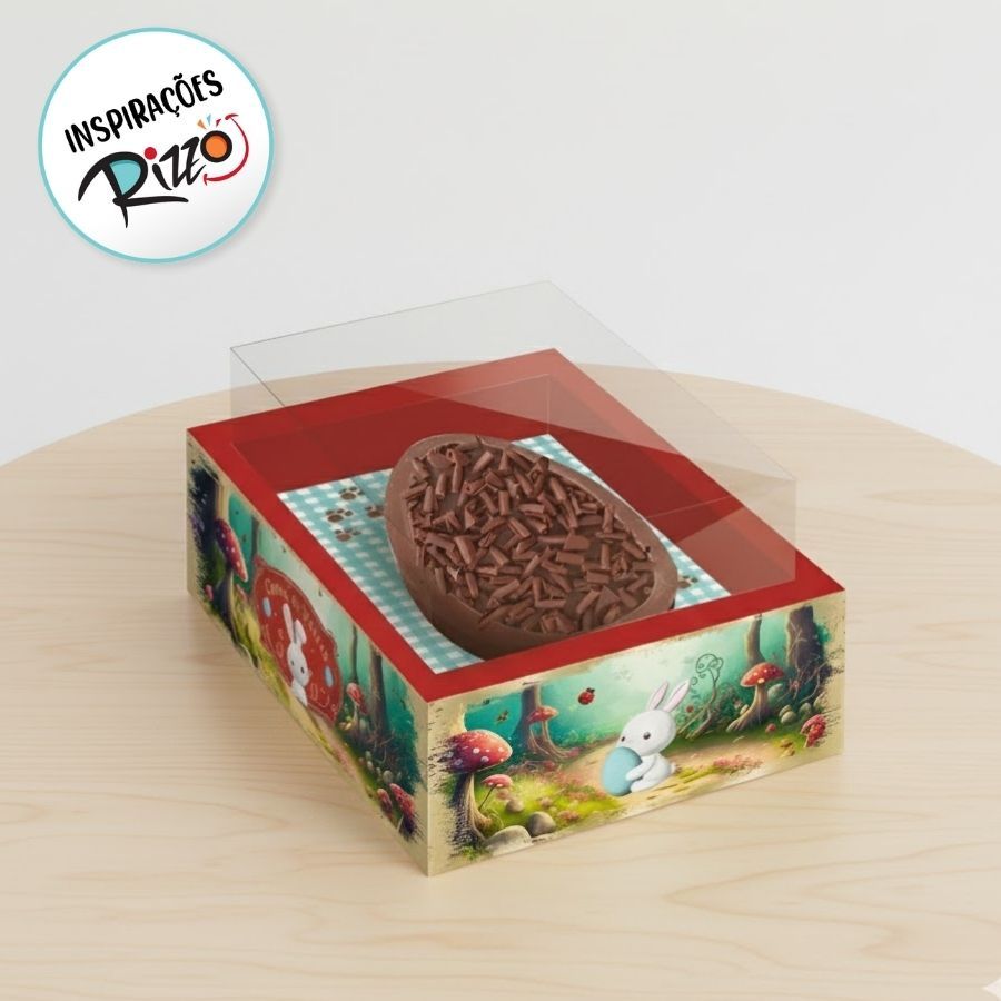 Caixa New Moldura para Meio Ovo 250g de Páscoa - Contos de Páscoa - 6 unidades - Cromus - Rizzo