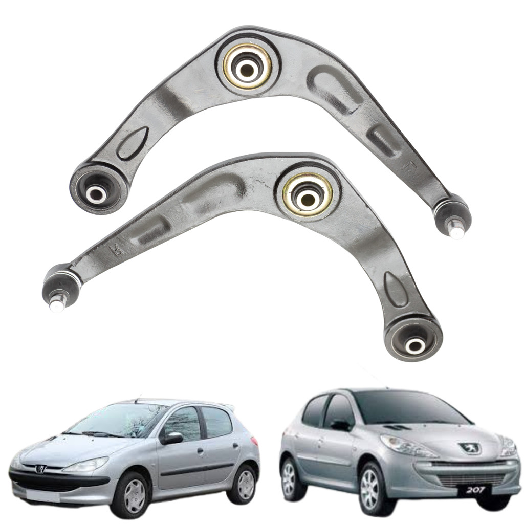 Par Bandeja Suspensão Balança Leque Peugeot 206 207 Todos Produto Novo em Oferta na Shopee