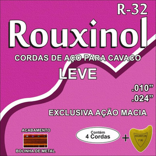 Encordoamento Cavaquinho Aço Tensão Leve Rouxinol R32
