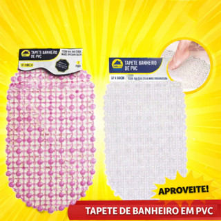 Tapete Antiderrapante Banheiro Box Chuveiro PVC Ventosas 1und em Oferta na Shopee
