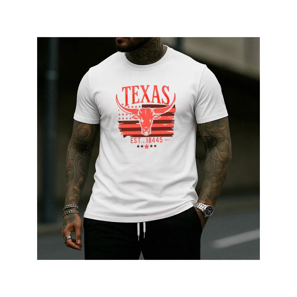 Camiseta Básica TEXAS Lançamento 100% Algodão Masculina Leve Confortavel Estiloso Primavera Verão