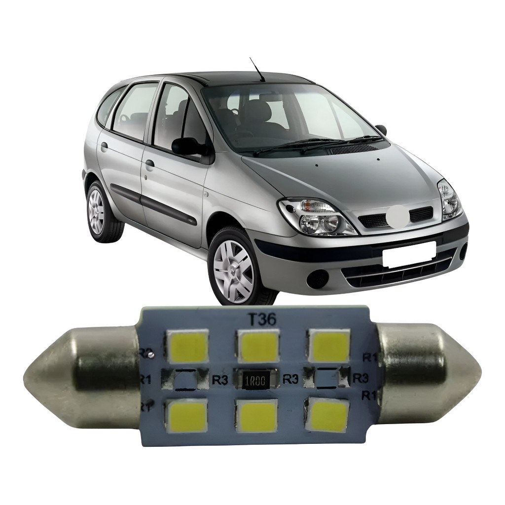 Lampada Led Torpedo Placa/teto/porta Luva Scenic 01/11
