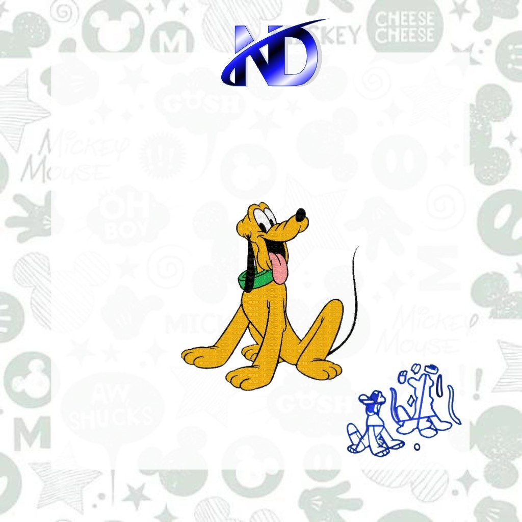 Cortador turma do mickey Pluto corpo