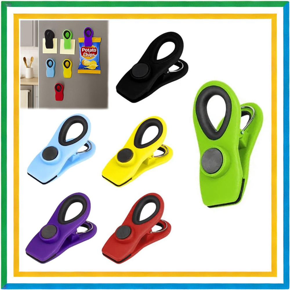 6/12 Armazenamento de cozinha Bolsa Clipe de vedação para lanche Bolsa Clipe para geladeira Ímã em Oferta na Shopee