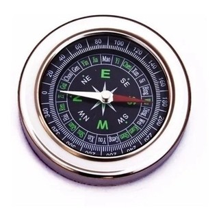 Bússola Vintage Metal 75mm Camping Caça Trilha Pesca Viagem