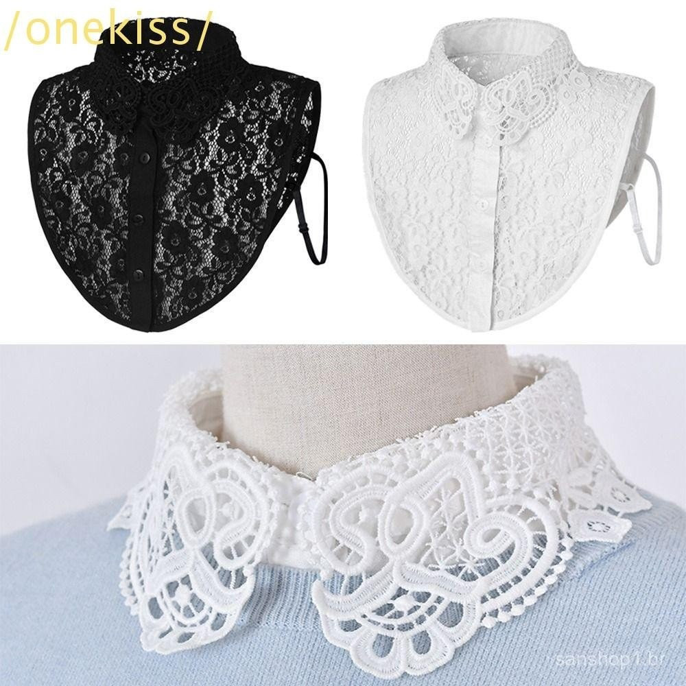 Colar Falso Destacável KISS1, Colar Falso de Renda DIY, Decote Ajustável Adequado para Roupas de Mulheres e Meninas