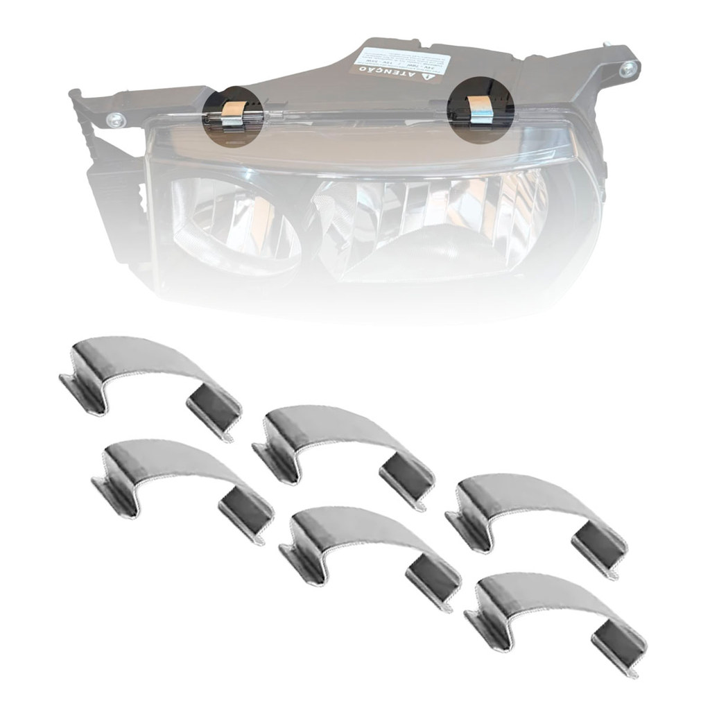 Kit 6 Presilhas Aço Para Fixação Lente Farol Compatível Caminhão Scania Pgr Series S5 S6 em Oferta na Shopee