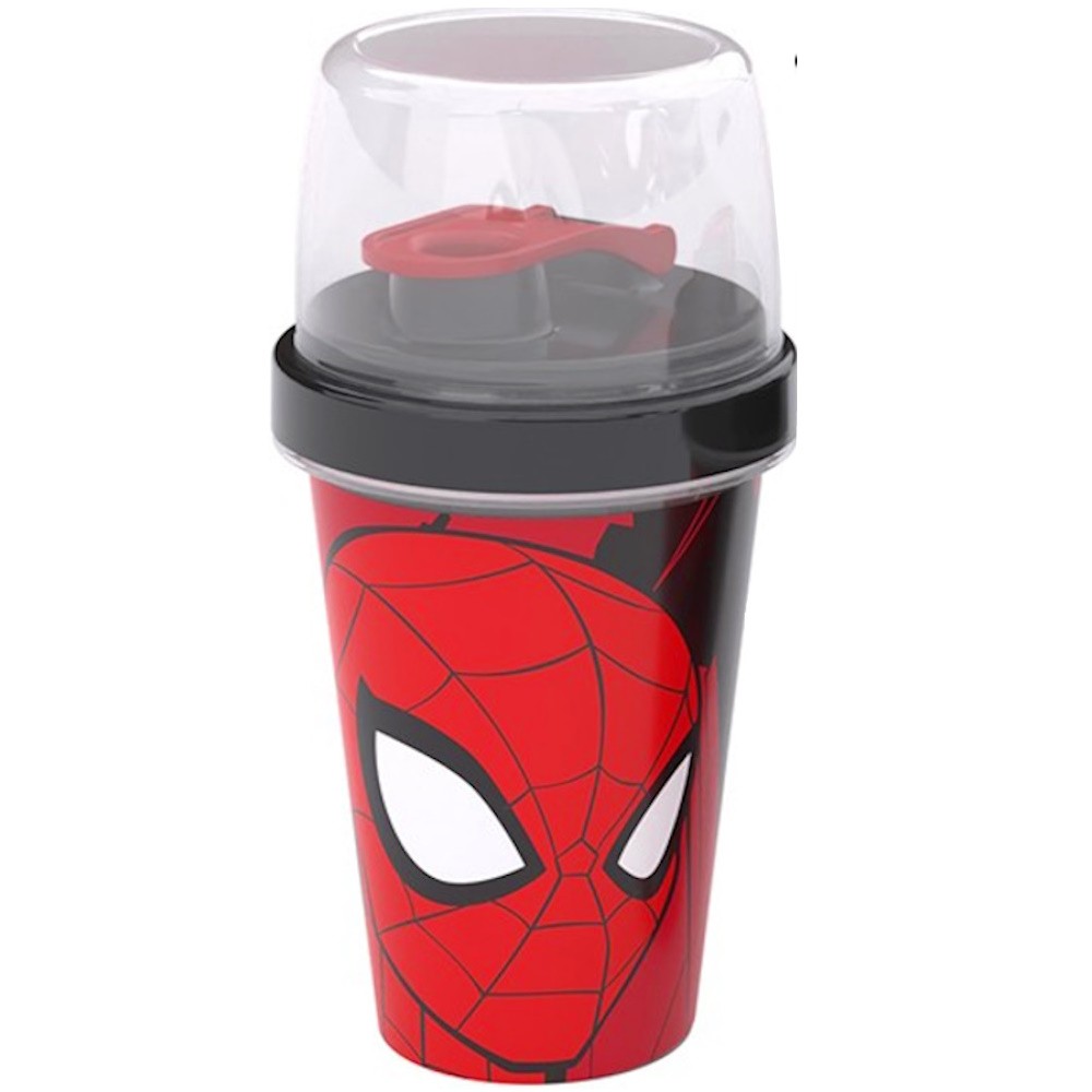 Homem Aranha Garrafa Escola Infantil 320ml Shakeira C/ tampa