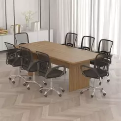 Mesa de Escritório Reunião 220cm Multimóveis CR25336