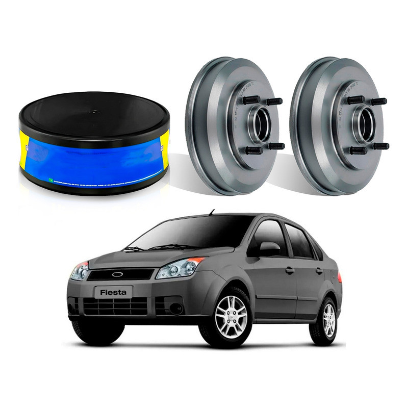 Tambor Freio Traseiro, Fiesta Sedan 1.0 1.6 2007 A 2010 em Oferta na Shopee