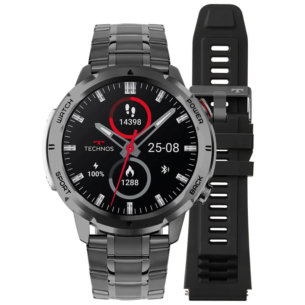 Smartwatch Technos Connect Sports Call Preto