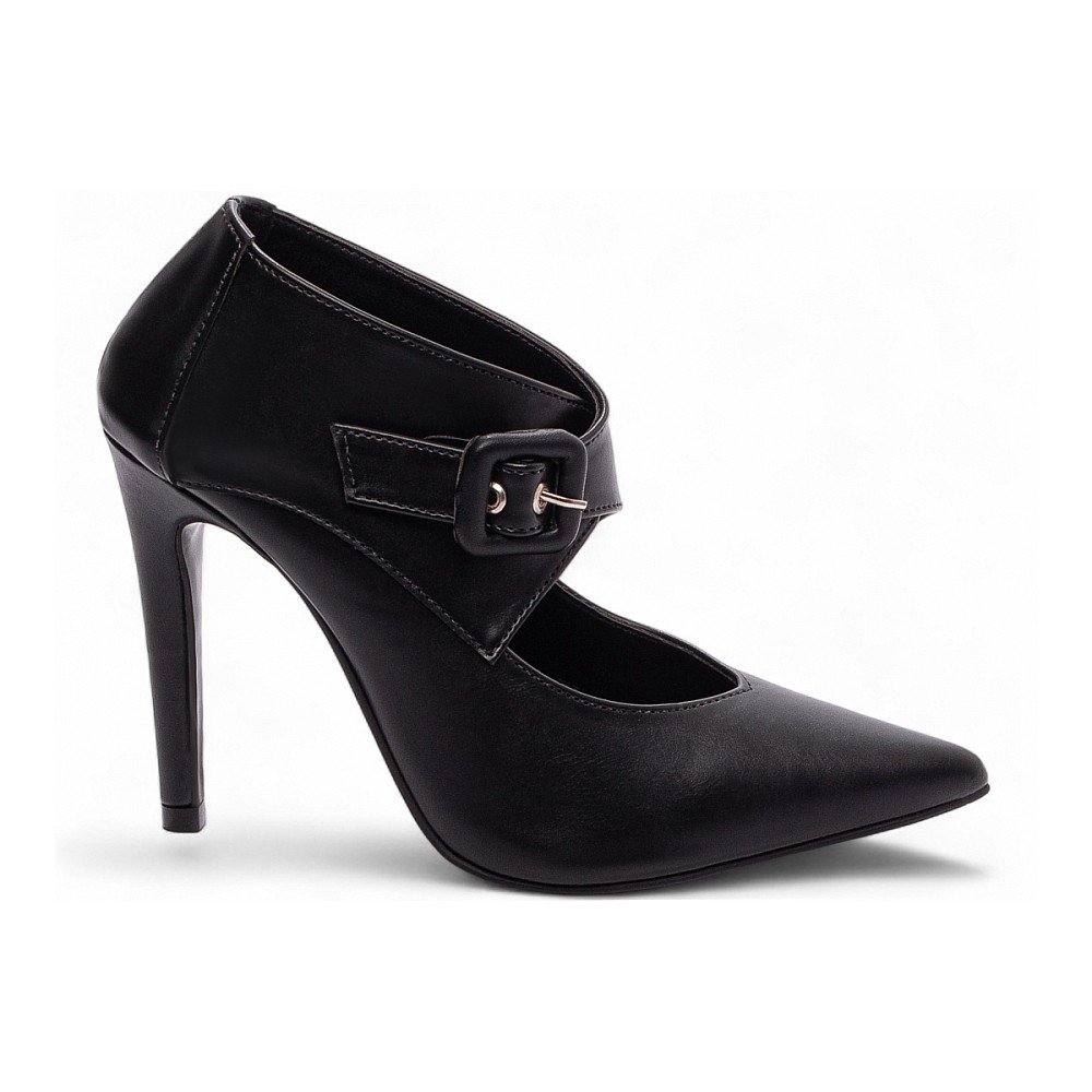 Sapato Scarpin Salto Alto 12cm Fechado Bico Fino Preto