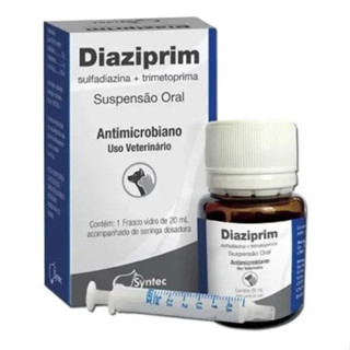 Diaziprim Suspensão Oral Para Cães E Gatos - 20 Ml Syntec em Oferta na Shopee