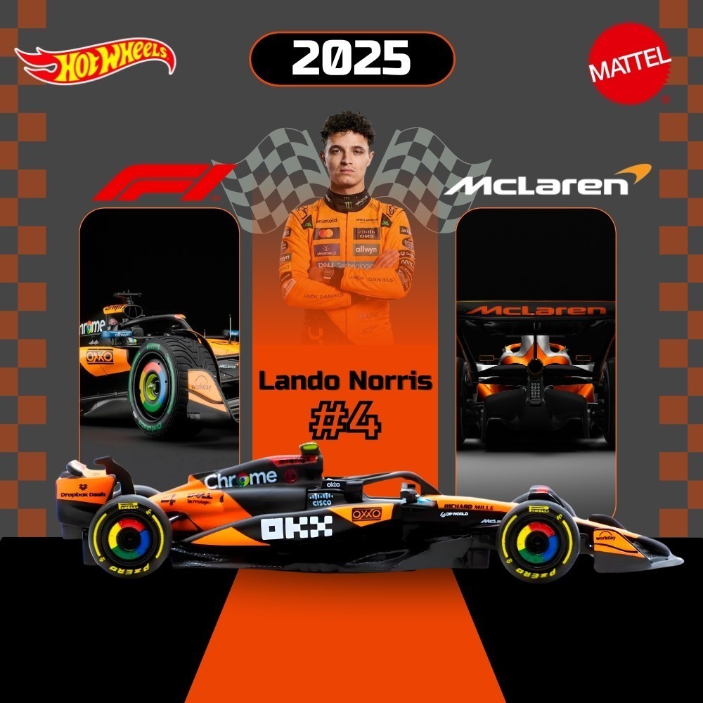 Hotwheels Premium F1 2025 Lando Norris - Edição Especial