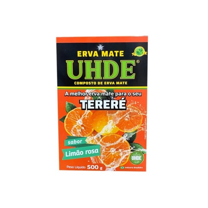Erva Mate Tereré UHDE Sabor Limão Rosa 500g