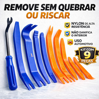 9 peças Espátulas Nylon Automotivo Remove Painel Sem Danificar