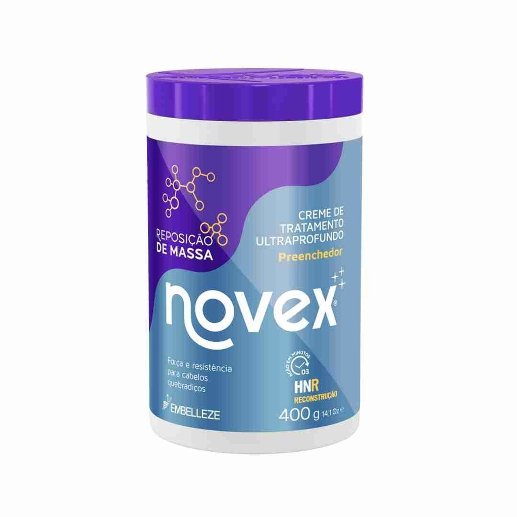 Creme de Tratamento Novex Reposição de Massa 400g Hidratação, Força e Brilho Embelleze em Oferta na Shopee