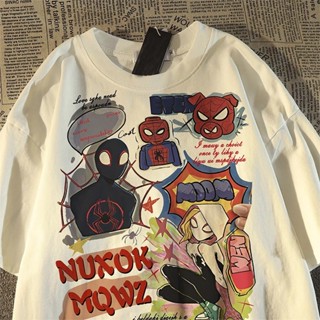 Camiseta Masculina e Feminina de Desenho Animado de Anime Moda Casual Modelos Spider-Man T-shirt em Oferta na Shopee