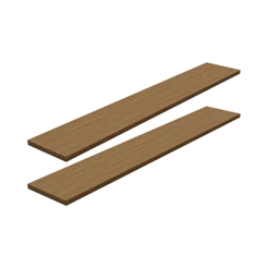 Kit 2 Prateleira Freijó 80X20 + Suporte Flutuante Mdf Organizadora Decoração Cozinha Banheiro Sala