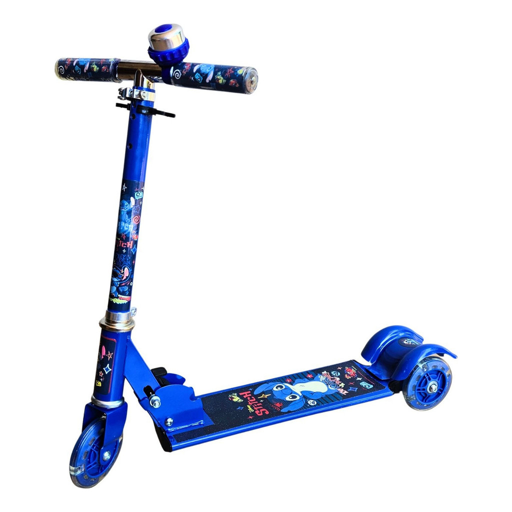 Patinete Disney Stitch 3 Rodas Dobrável 2-4 Anos