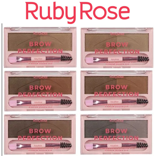 Paleta Duo de Sombras Para Sobrancelhas Brow Perfection Ruby Rose- ESCOLHA SUA COR