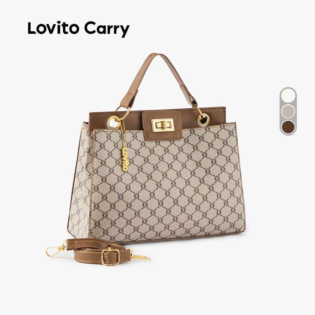 (Lovito Carry) Bolsa De Ombro Pequena De Luxo Feminina Para Presbiopia LR27A156 em Oferta na Shopee