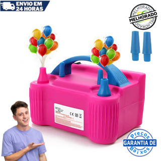 Inflador Elétrico de Balões Bexigas 110v/220v Festa Ornamentação Bomba de Encher Bola de Festas,com 2 Bicos em Oferta na Shopee
