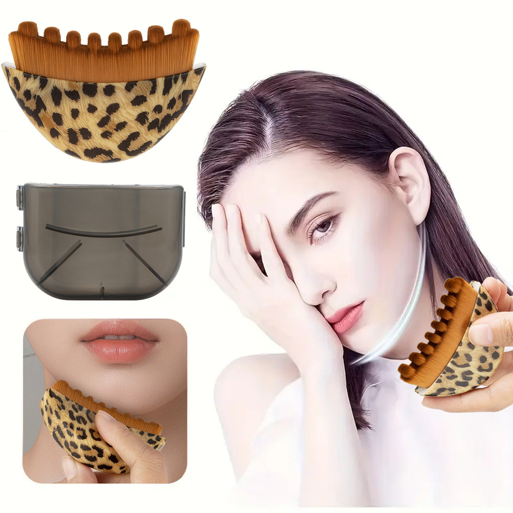 Pincel Facial Para Contorno Linfático , Escultura Em Queixo E Mandíbula , Massageador De Drenagem Rosto , Ergonômico Pro