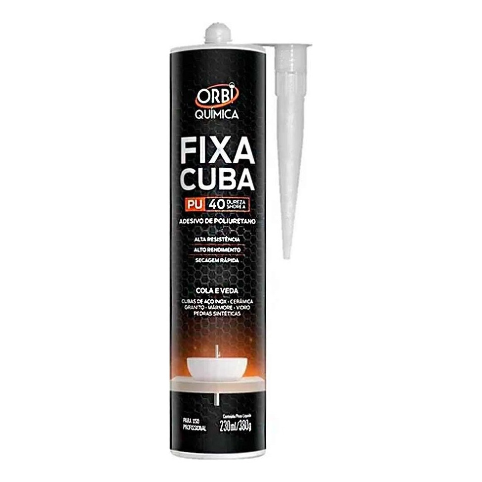 Fixa Cuba Orbi 380g Vedação Forte Premium Para Pias Cubas Granito e Mármore