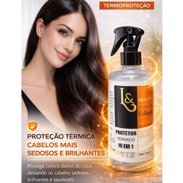 Protetor Térmico  10 Em 1 Máxima Proteção 500ml - L&BEAUTY