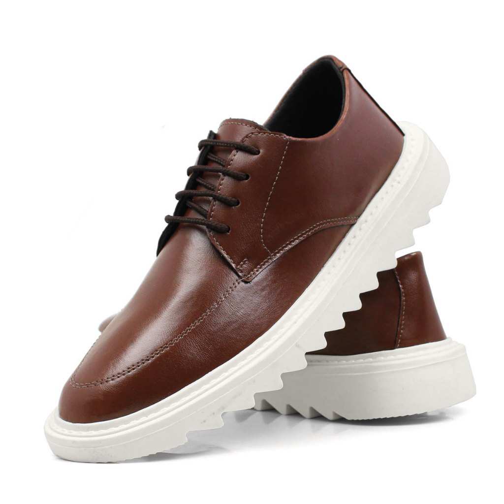 Sapato Social Oxford Tratorado Estiloso Moderno Masculino