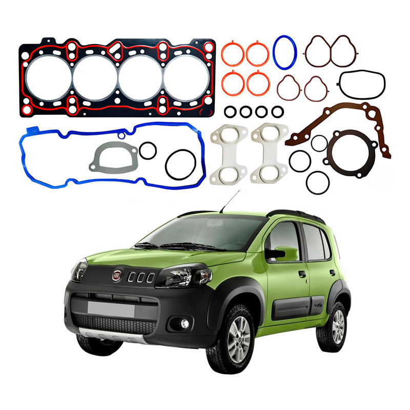 Jogo Junta Motor Fibra Fiat Uno Way 1.0 Evo 2010 A 2016