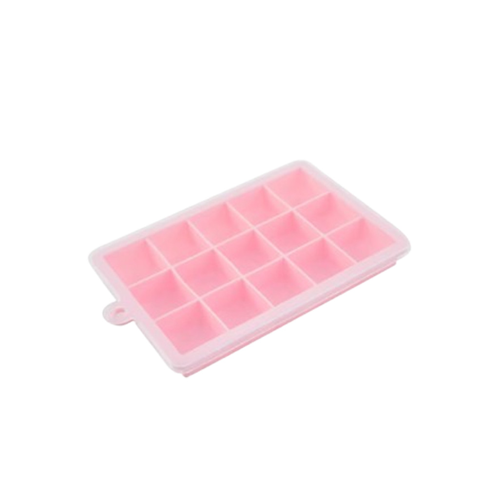 Forma de Gelo 24 Cubos Papinha Chocolate Sobremesas Caldos Silicone Flexivel Com Tampa  Utensílio cozinha Livre de BPA