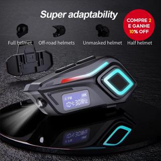 IP8 à prova d'água Headset Bluetooth para capacete K08 com som HD, fones de ouvido para capacete de motocicleta, em Oferta na Shopee
