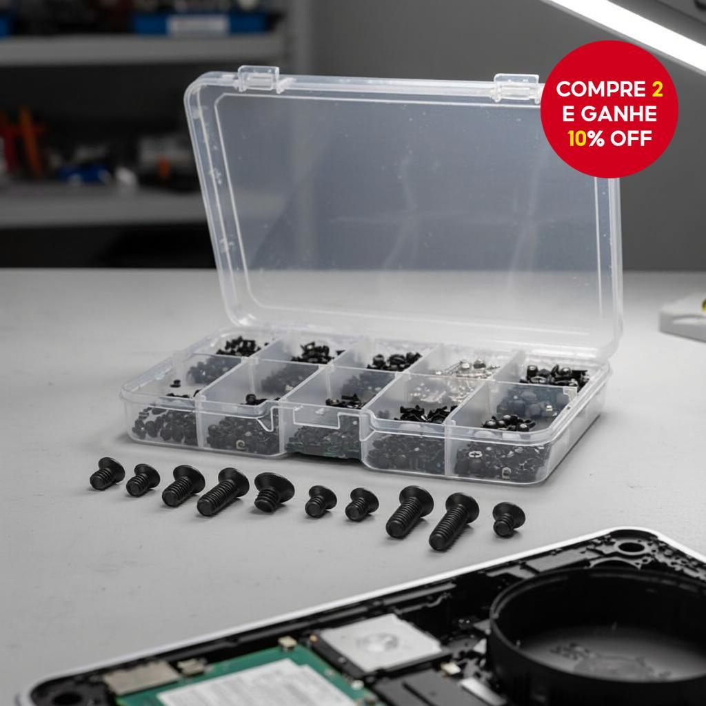 Kit de Parafusos All-in-One para Laptop - 500 Peças Combinadas de Ferragens para Desktops e Notebooks HP, Dell, Lenovo
