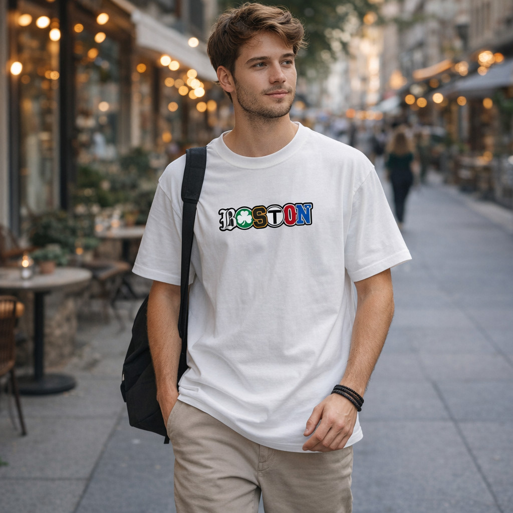 Camiseta Lançamento Pronta Entrega Boston Streetwear Camisa Algodão  Masculino e Feminino 100% Algodão Toque Macio