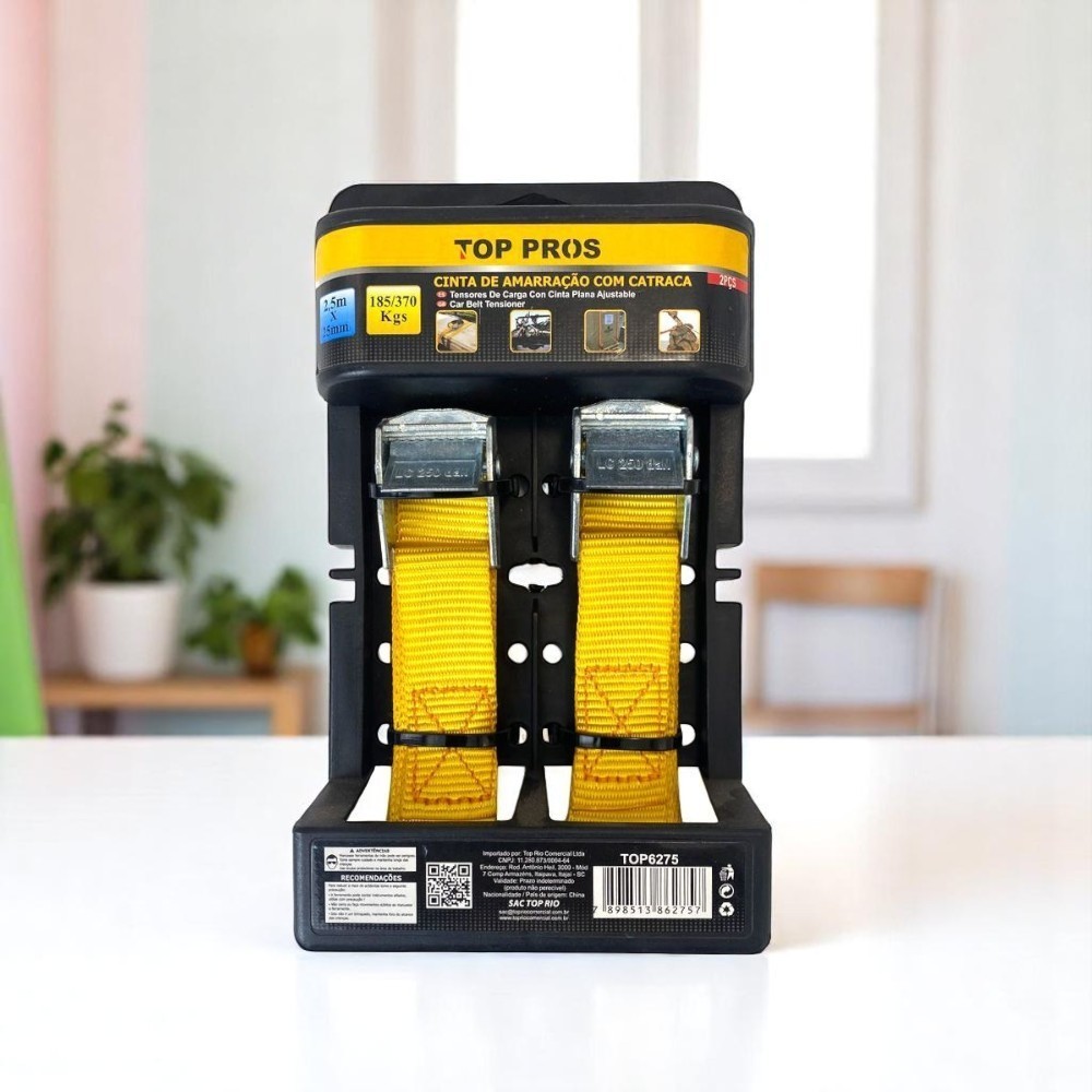 Conjunto 2 Cintas Amarração Catraca Corda Mudança Moveis Fitas Viagem Ferramenta Trava Faixa