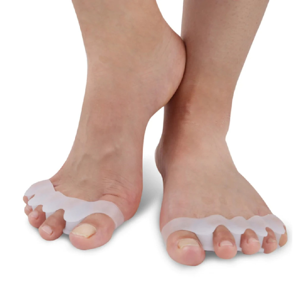 Par Protetores Ortopedicos Para Joanetes Separador De Dedos Gel Silicone