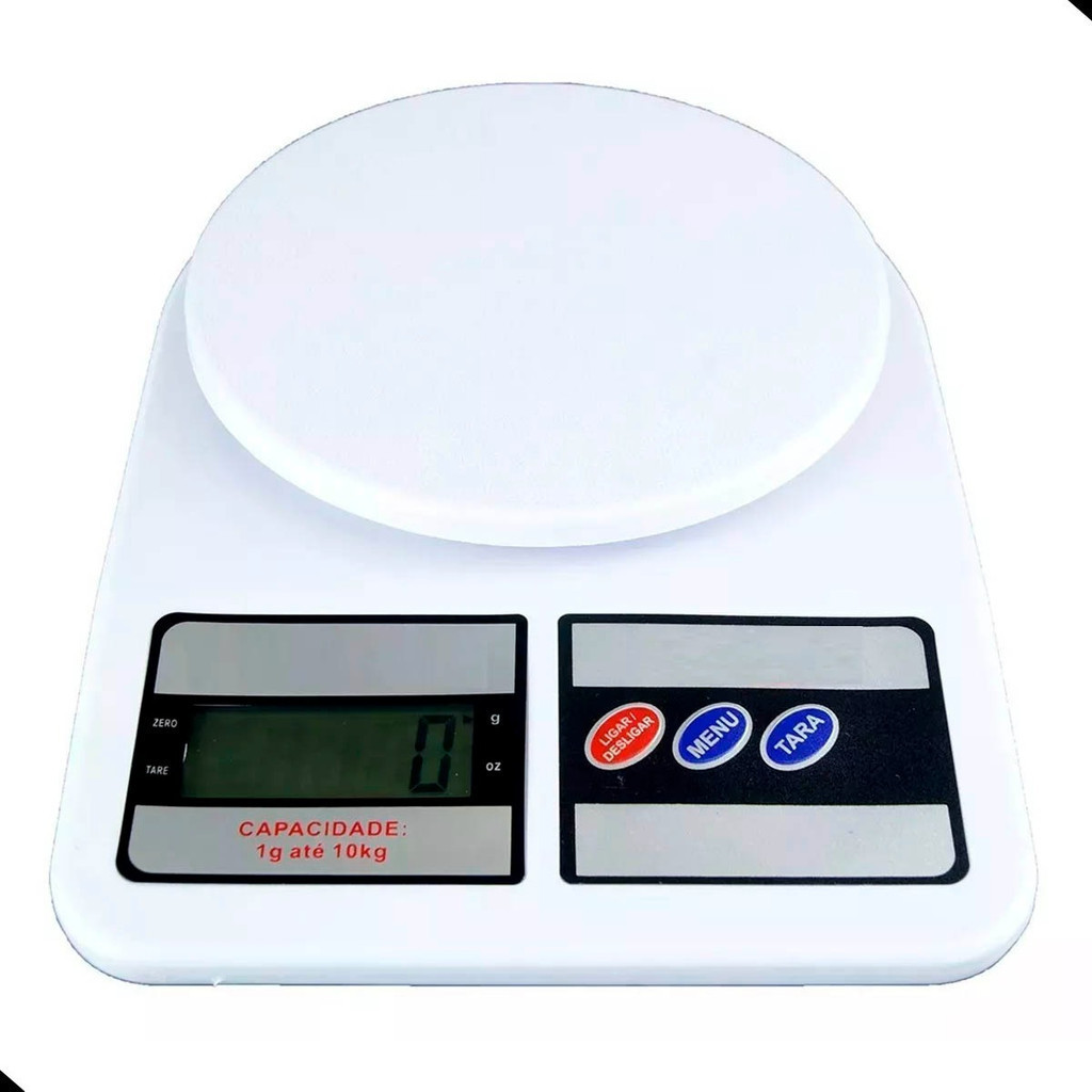 Balança Digital De Cozinha 10Kg Alta Precisão Portátil Versátil Confeitaria Fitness Dieta