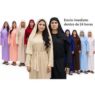 Fantasias Bíblicas masculino e feminino adulto, trajes hebraicos, túnicas bíblicas, tunicas para TEATRO religiosos em Oferta na Shopee