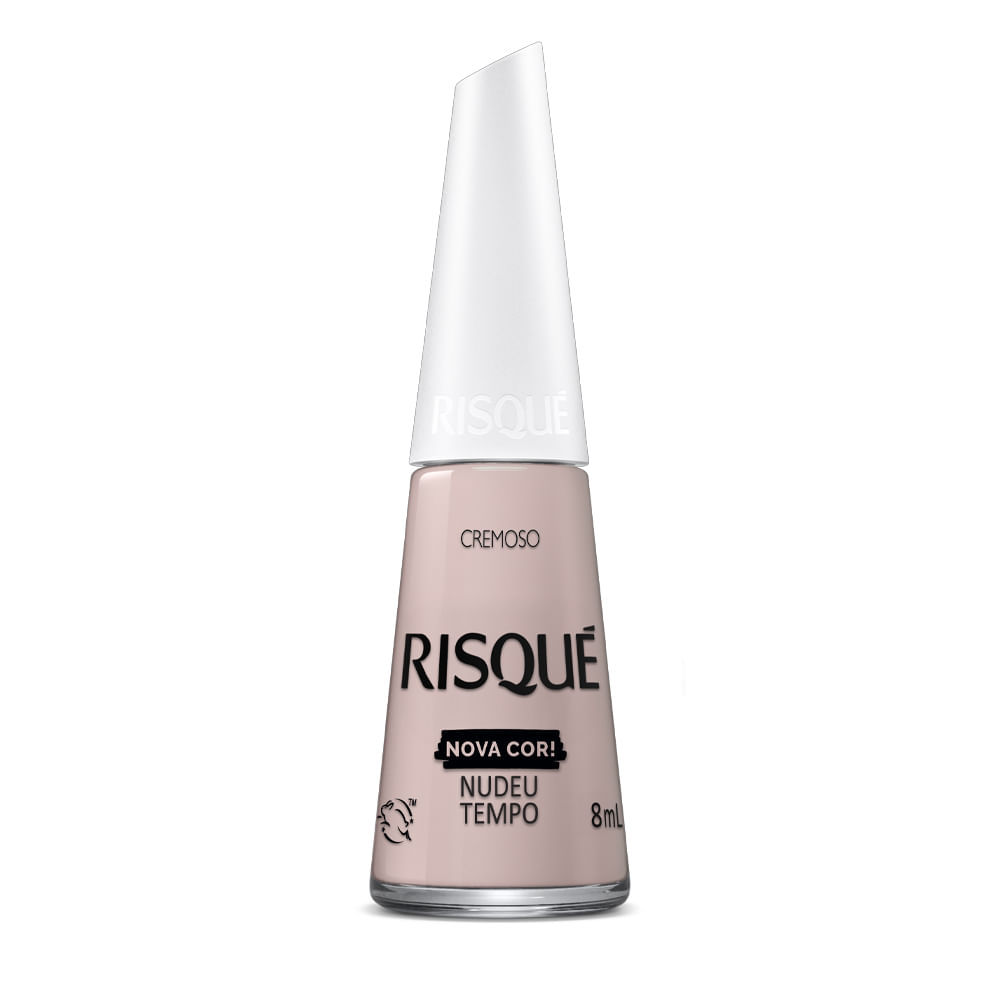 Esmalte Risqué Cremoso Nudeu Tempo em Oferta na Shopee