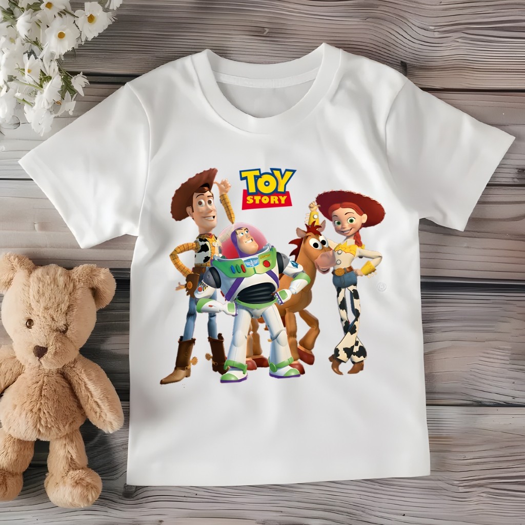 Camiseta Infantil Toy Story Diversas Estampas Unissex 100% Algodão