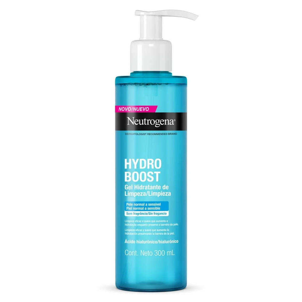 Gel Facial Hidratante De Limpeza Neutrogena Hydro Boost 300ml em Oferta na Shopee